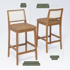 Banqueta Para Sala De Jantar Marcela Natuame Madeira/ Kaki