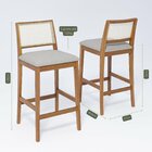 Banqueta Para Sala De Jantar Marcela Natuame Madeira/cinza