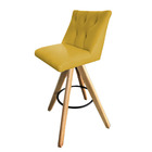 Banqueta Paris Suede Amarelo - Dominic Decor