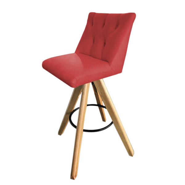 Banqueta Paris Suede Vermelho - Dominic Decor