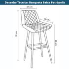 Banqueta Petrópolis Baixa Rivatti Revestimento Em Poliuretano