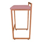 Banqueta Pietra Suede Base Cobre D03 - D'rossi - Rose