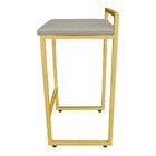Banqueta Pietra Suede Base Dourado D03 - D'rossi - Marrom Rato