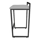 Banqueta Pietra Suede Base Preto D03 - D'rossi - Cinza
