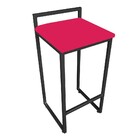 Banqueta Pietra Suede Base Preto D'rossi - Vermelho