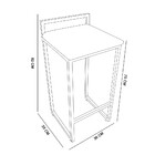 Banqueta Pietra Suede Cinza Base Cobre