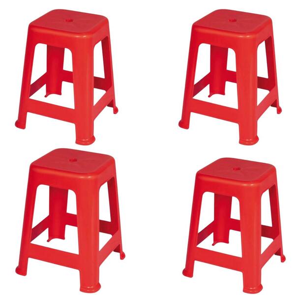 Banqueta Plástica Bela Vista Suporta Até 120 Kg Mor 04 Und -