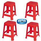 Banqueta Plástica Bela Vista Suporta Até 120 Kg Mor 04 Und -