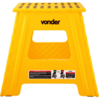 Banqueta Plástica Dobrável 360 Mm Amarela Vonder