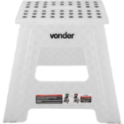 Banqueta Plástica Dobrável 360 Mm Transparente Vonder