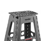 Banqueta Plástica Dobrável 450 Mm Cinza Vonder