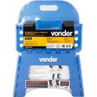 Banqueta Plástica Dobrável Azul 220mm Com Encosto Vonder