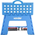 Banqueta Plástica Dobrável Azul 220mm Vonder