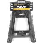 Banqueta Plástica Dobrável Preta Altura 450 Mm Vonder