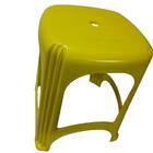 Banqueta Plástica Reforçada Capacidade 120 Kg Amarela - Gibaf