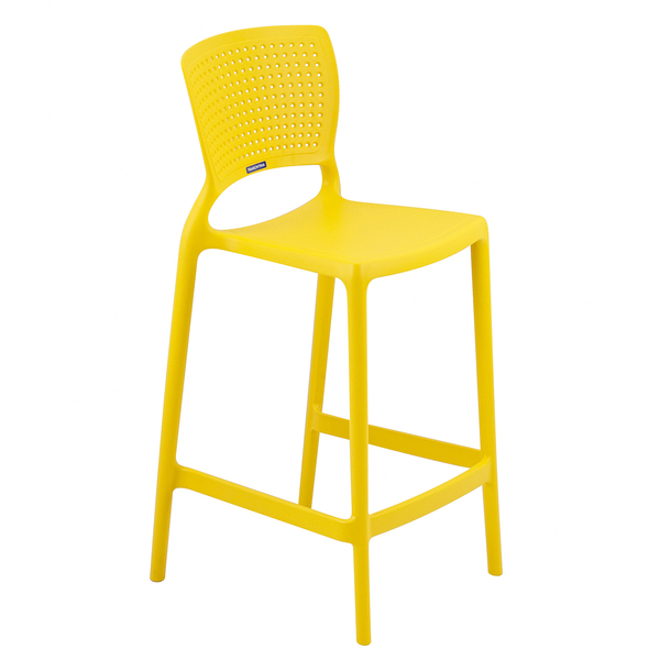 Banqueta Plastico 104cm Safira Amarela Tramontina