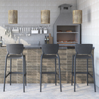 Banqueta Plastico 104cm Safira Grafite Tramontina