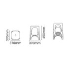 Banqueta Plástico 45x37x37cm Branco Tramontina