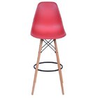 Banqueta Polipropileno Base Madeira Eiffel Marrom