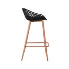 Banqueta Polipropileno E Aço Mônaco Média Espresso Móveis Pre