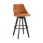 Banqueta Poliuretano Bárbara  Móveis Caramelo/preto