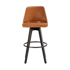 Banqueta Poliuretano Bárbara  Móveis Caramelo/preto