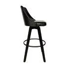 Banqueta Poliuretano Bárbara  Móveis Preto