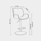 Banqueta Poliuretano Base Disco Santos  Móveis Preto