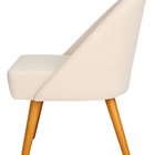 Banqueta Poltrona Lua Bege Para Recepção Atendimento Penteade