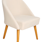 Banqueta Poltrona Lua Bege Para Recepção Atendimento Penteade