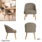 Banqueta Poltrona Lua Cappuccino Para Recepção Atendimento Pe