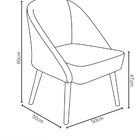Banqueta Poltrona Lua Marinho Para Recepção Atendimento Pente