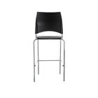 Banqueta Potim Preta E Cromada