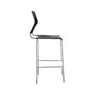 Banqueta Potim Preta E Cromada