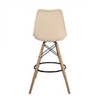 Banqueta Pp Dsw-m Saarinen Empório  Nude/madeirado