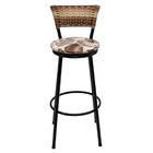 Banqueta Preta Junco Cappuccino P/ Balcão Bistrô Desmontada