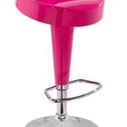 Banqueta Provence Em Abs Base Aço Cromado Pink - Bel Lazer