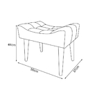 Banqueta Puff Confort Luxo Estofado Cinza