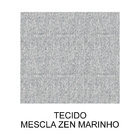 Banqueta Puff Confort Luxo Tecido Rústico Mescla Zen Marinho