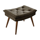 Banqueta Puff Rubi Luxo Estofados Capuccino