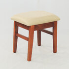 Banqueta Puff Vitoria Pés Palito Retrô 46 Cm Madeira Maciça -