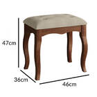 Banqueta Quarto Artesanal Design Inglês Provençal Estofada Ca