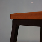 Banqueta Rai Industrial 47cm Assento Madeira