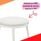 Banqueta Redonda Com Encosto - Tubomax - Branco
