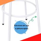 Banqueta Redonda Com Encosto - Tubomax - Branco