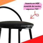 Banqueta Redonda Com Encosto - Tubomax - Preto