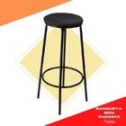 Banqueta Redonda Sem Encosto - Tubomax - Preto