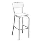 Banqueta Revs Cromada E Branca