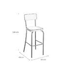 Banqueta Revs Cromada E Branca