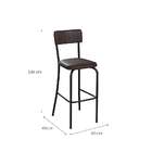 Banqueta Revs Preta E Tabaco